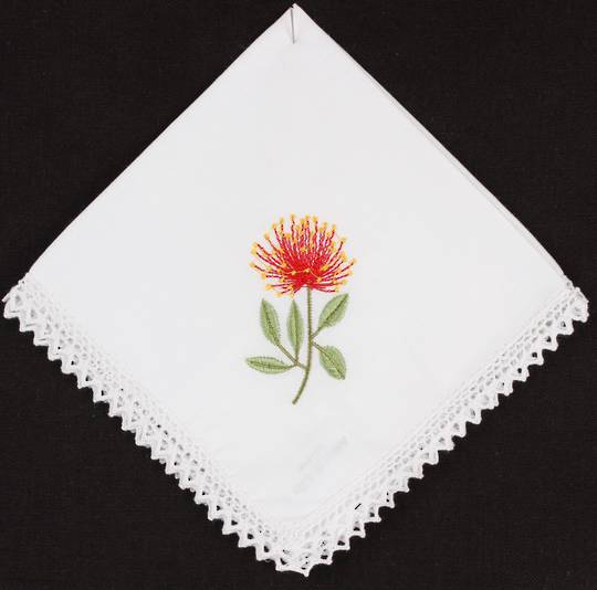 Embroidered lace handkerchiefs Pohutukawa Style: EHC/NPOH